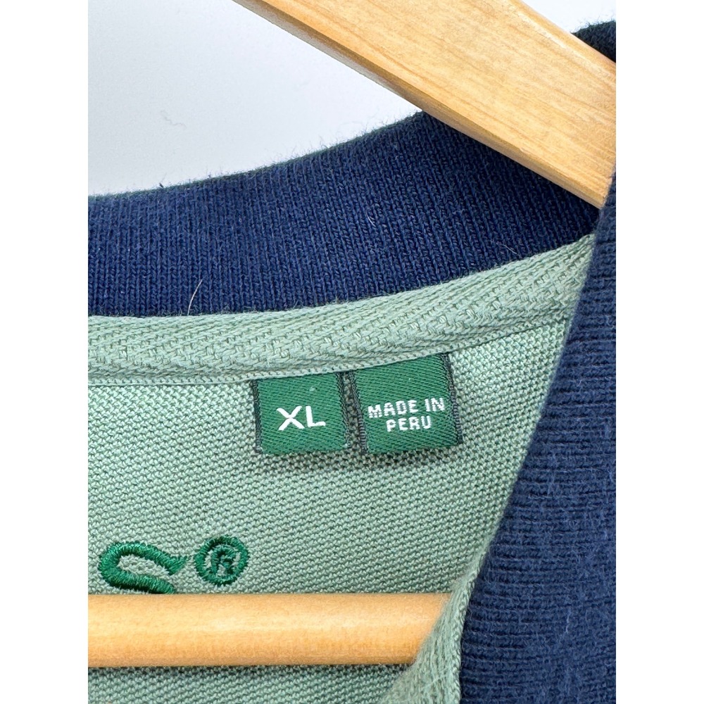 Orvis Polo Shirt Mens XL Green Blue Striped Pique Fly Fishing Outdoor - Picture 3 of 11